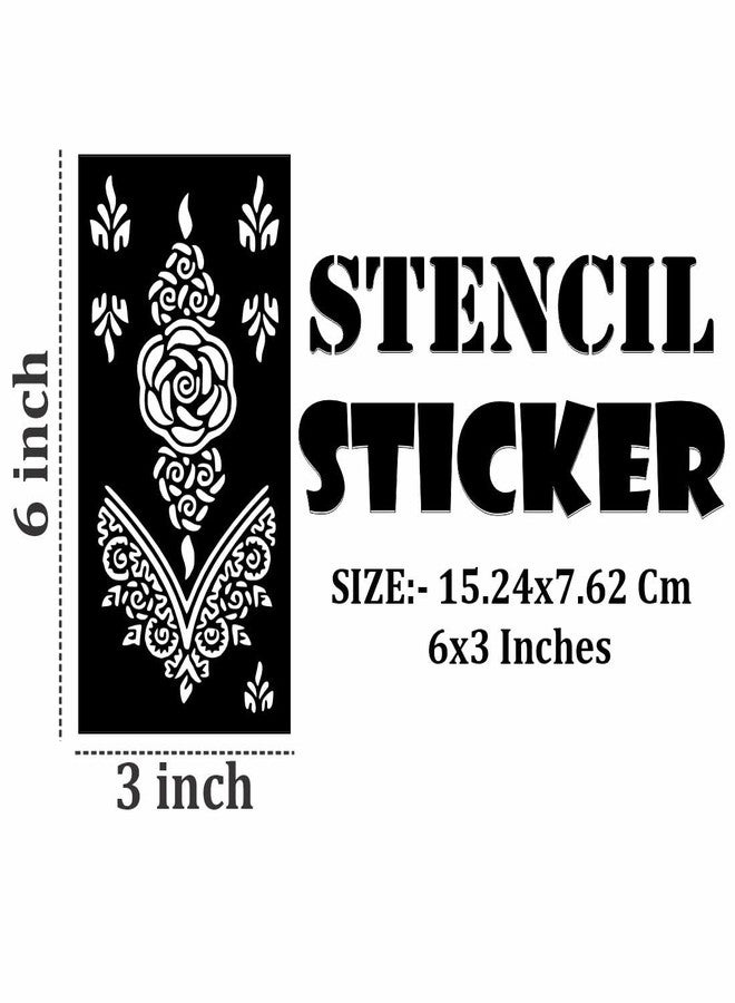ORDERSHOCK Kid Safe Mehndi Stencil Stickers for Artistic Exploration and Cultural Learning - Image 4